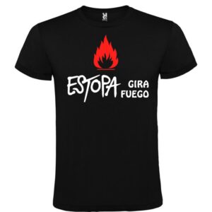 Camiseta negra Estopa Gira Fuego