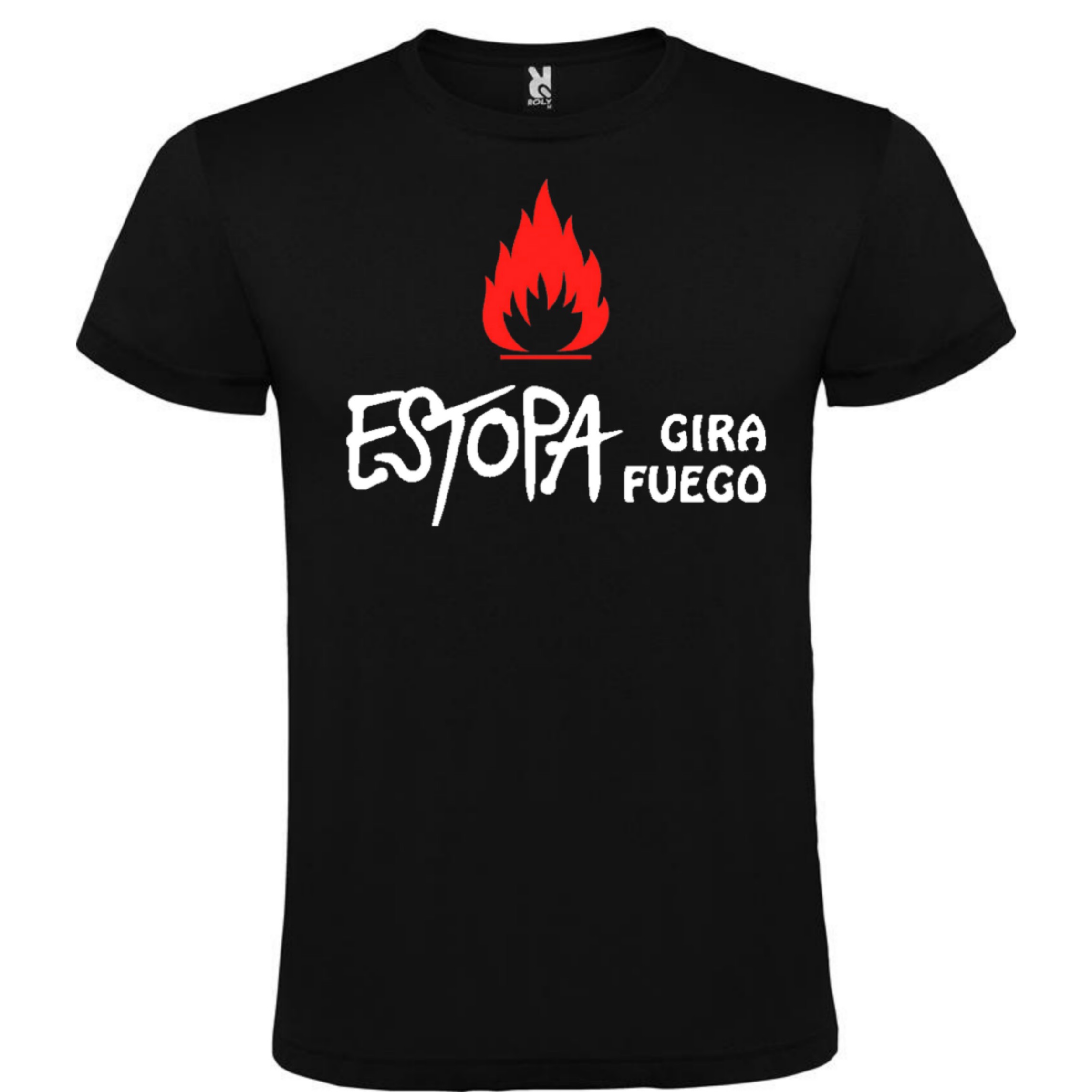 Camiseta negra Estopa Gira Fuego
