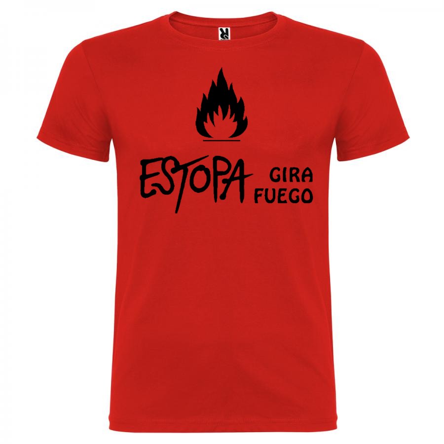Camiseta roja Estopa Gira Fuego