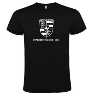 Camiseta negra Porsche Logo